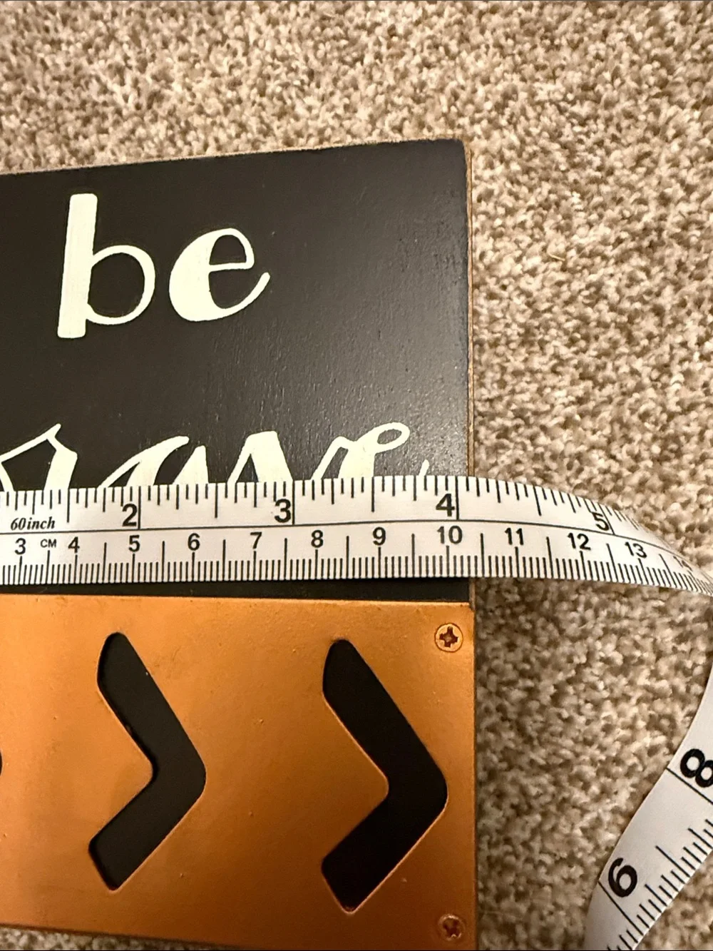 🏖️ 10 items for $20☀️ Be Brave Black and Brown Decorative Wall Block - Inspire